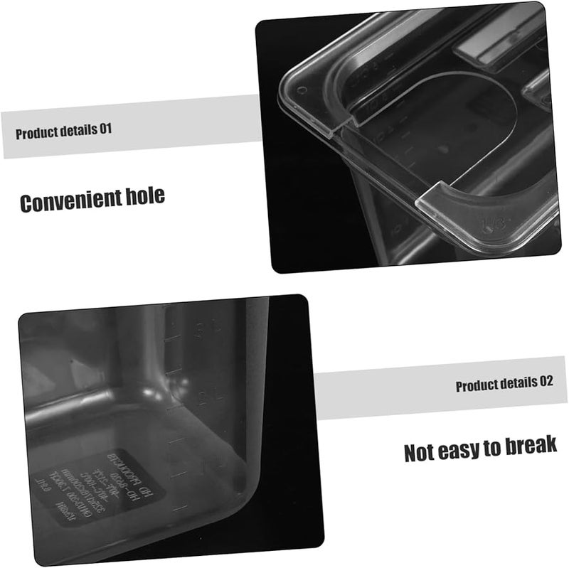 UTHCLO حاوية تخزين طهي بطيء شفافة طهي بطيء تخزين طعام المطبخ - Image 3